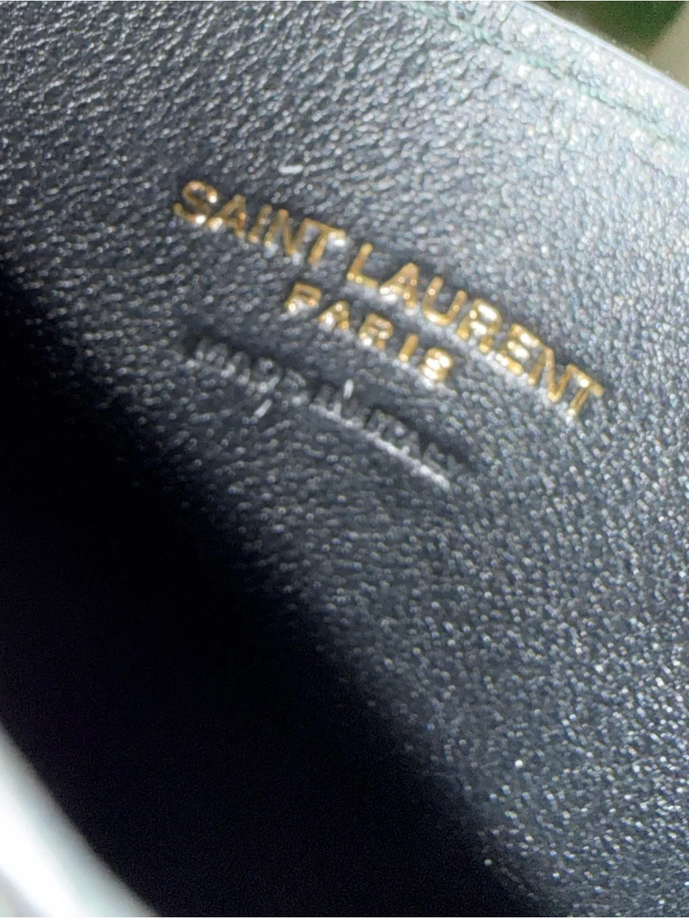 Saint Laurent YSL Black Quilted Leather Card Case with Gold Logo